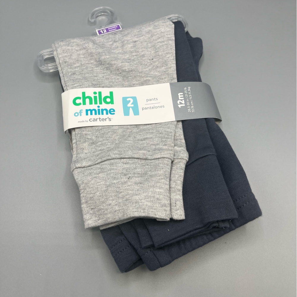 Child of Mine by Carter's Baby Pants Set - Gray and Black